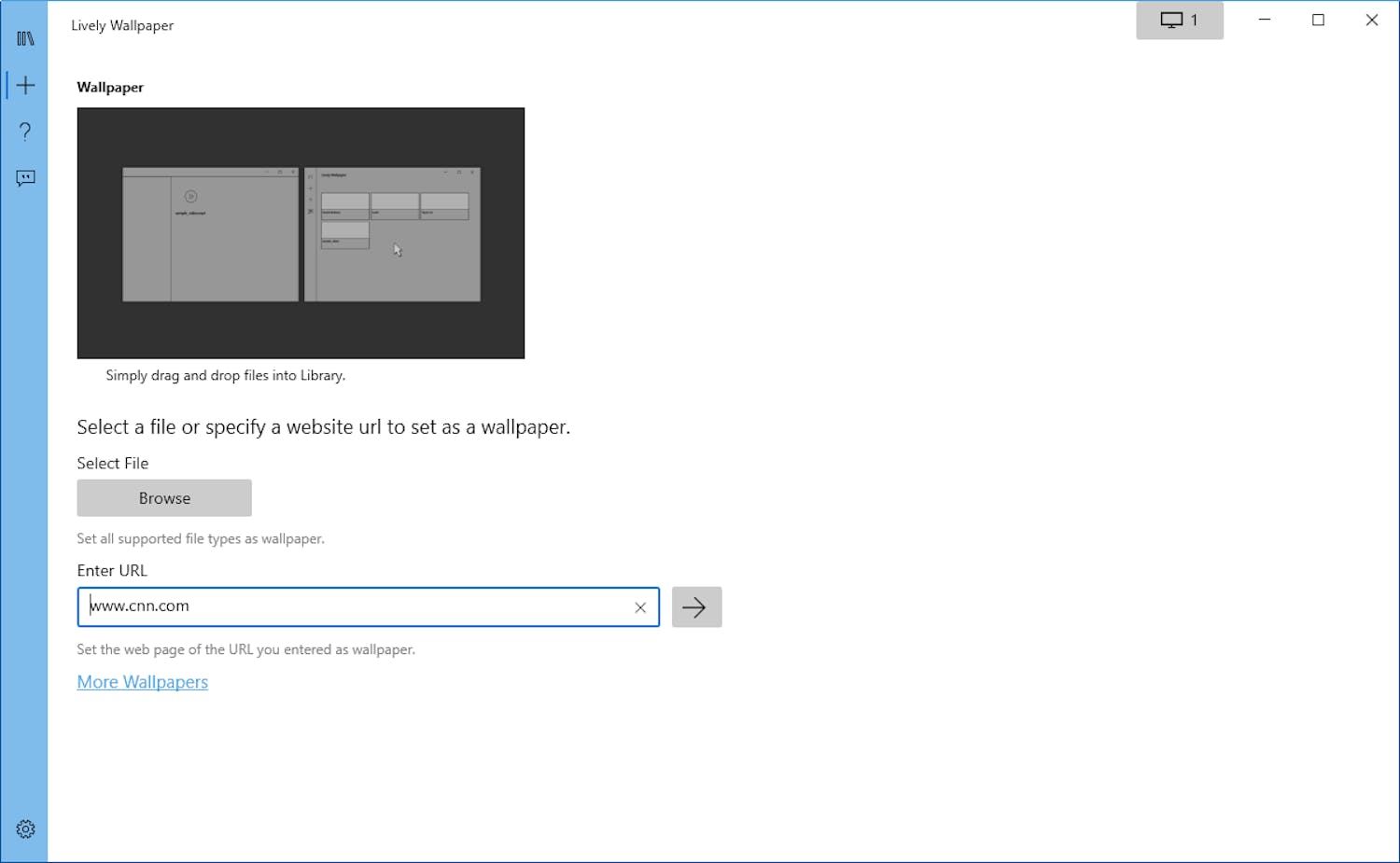 VAIHE 1: Lively Wallpaper -ohjelma